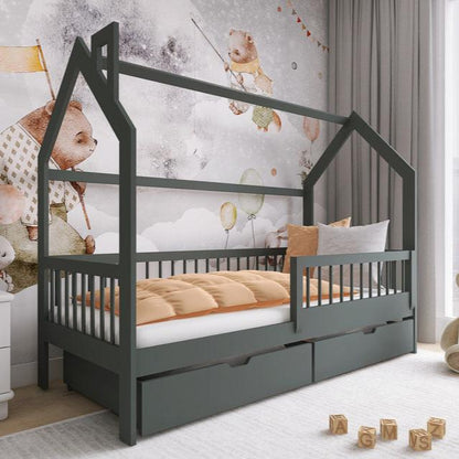 Wooden Single Bed Oskar With Storage