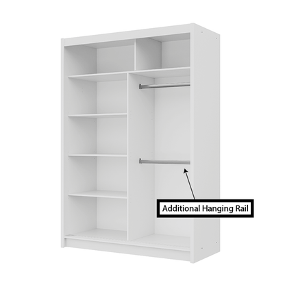 Black Mirrored Sliding Door Wardrobe 150cm – MAYFAIR