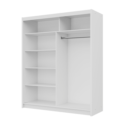 Graphite Mirrored Sliding Door Wardrobe 160cm – NORWICH