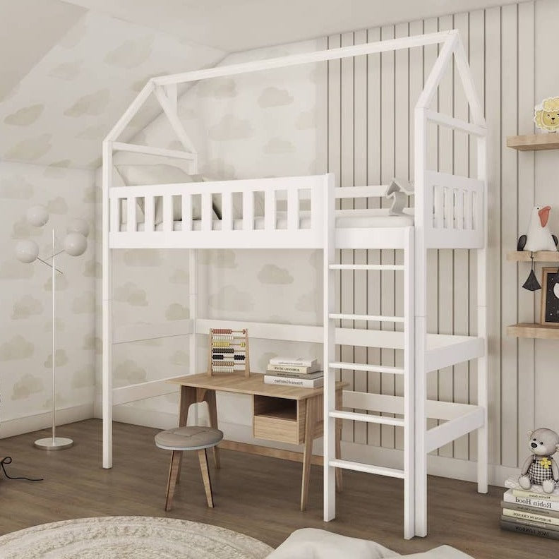 Otylia Wooden Loft Bed