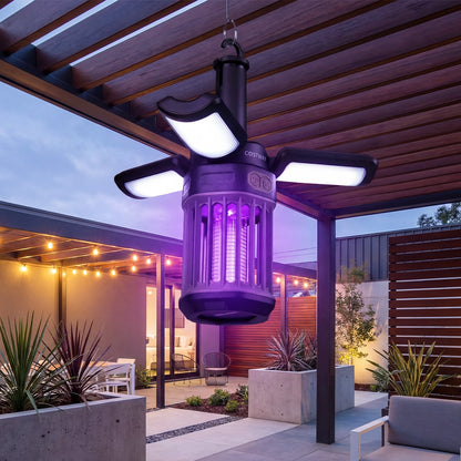 Outdoor Bug Zapper with Foldable Lantern USB-C Rechargeable for Camping
