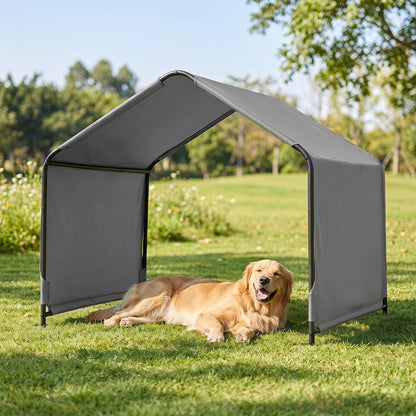 Outdoor Dog Shade Shelter for Large Medium Small Breeds Dog Tent Canopy-Grey