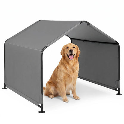 Outdoor Dog Shade Shelter for Large Medium Small Breeds Dog Tent Canopy-Grey