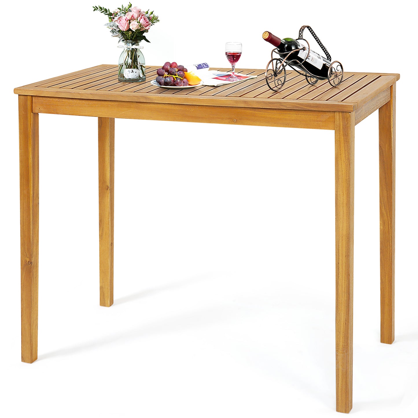 Outdoor Bar Table Acacia Wood Bar Table for Outside