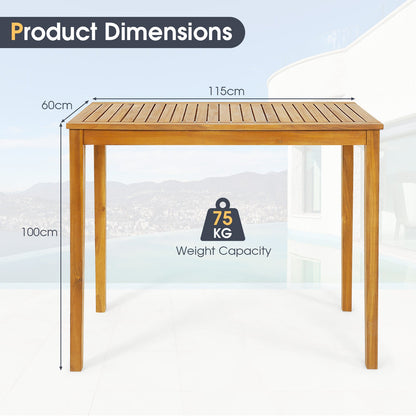 Outdoor Bar Table Acacia Wood Bar Table for Outside