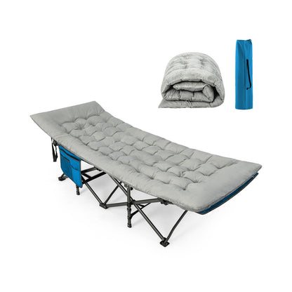 Outdoor Camping Cot Pads Crystal Velvet Sleeping Pads Mattress-Grey