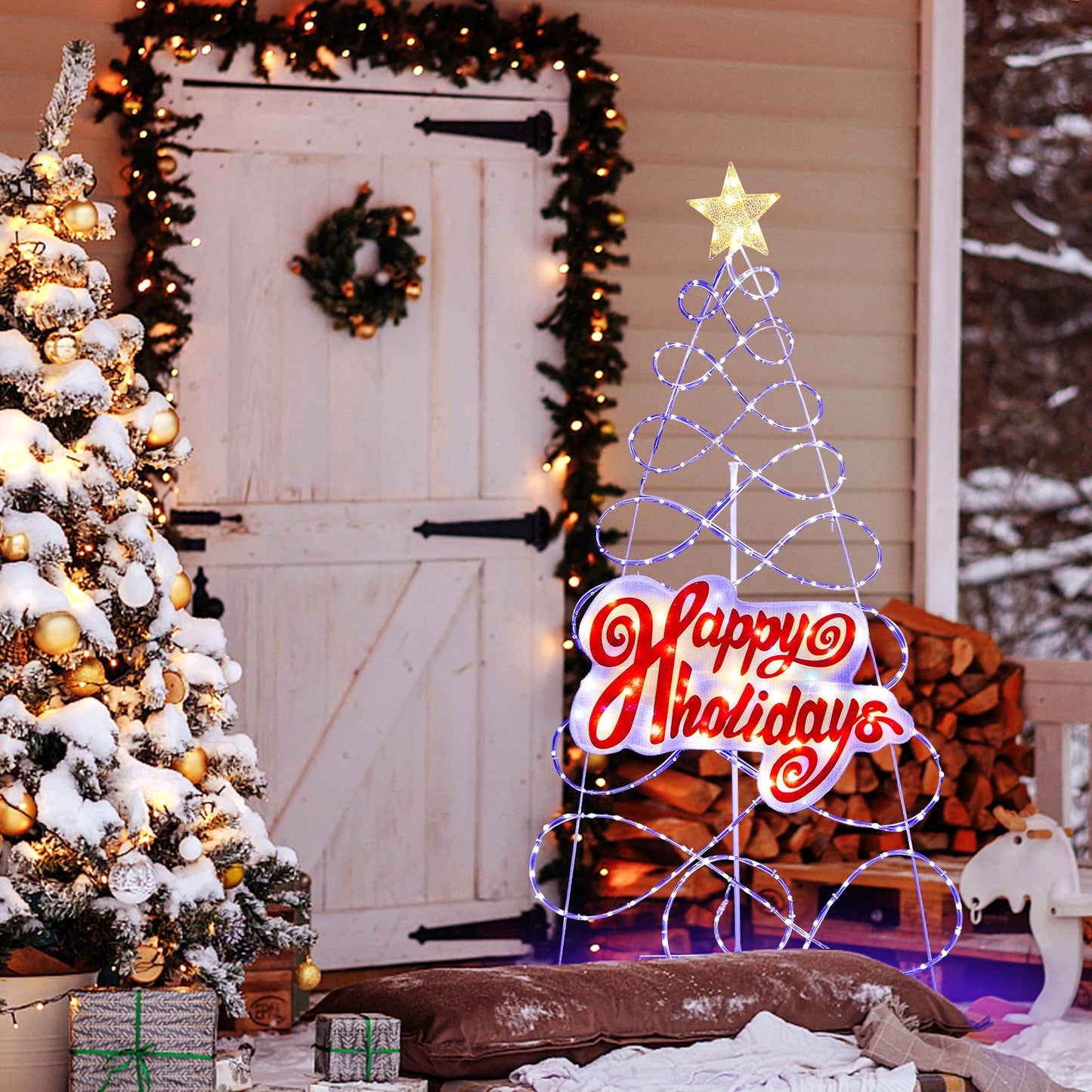 Pre-lit Color Changing Christmas Tree with 6 Lighting Modes