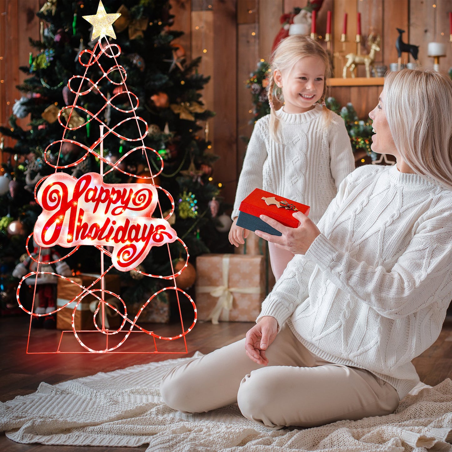 Pre-lit Color Changing Christmas Tree with 6 Lighting Modes