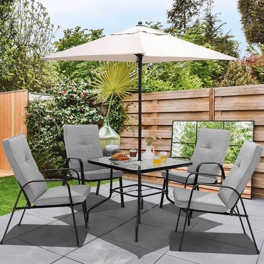 6-Piece Outdoor Dining Set with Removable Cushions