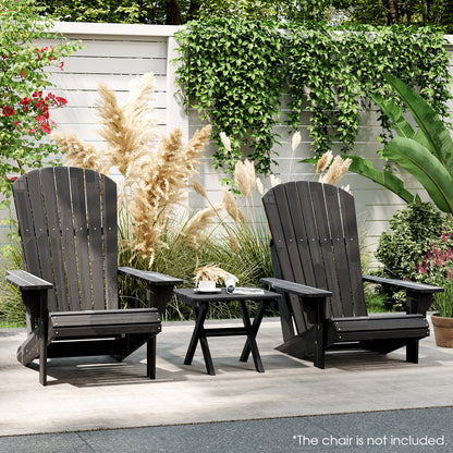 Outdoor Folding Side Table-Black