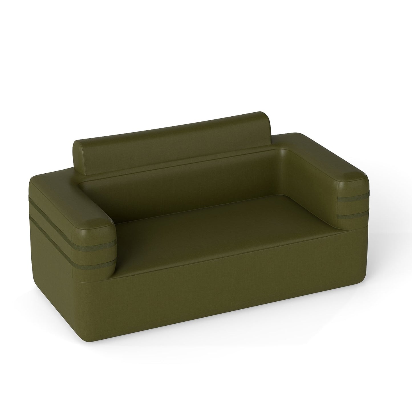 Outdoor Inflatable Couch Blow Up Air Sofa Chair with Carry Bag for Camping-Green