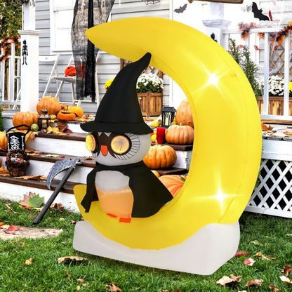 Outdoor Inflatable Halloween Decoration with LED Lights and Stakes