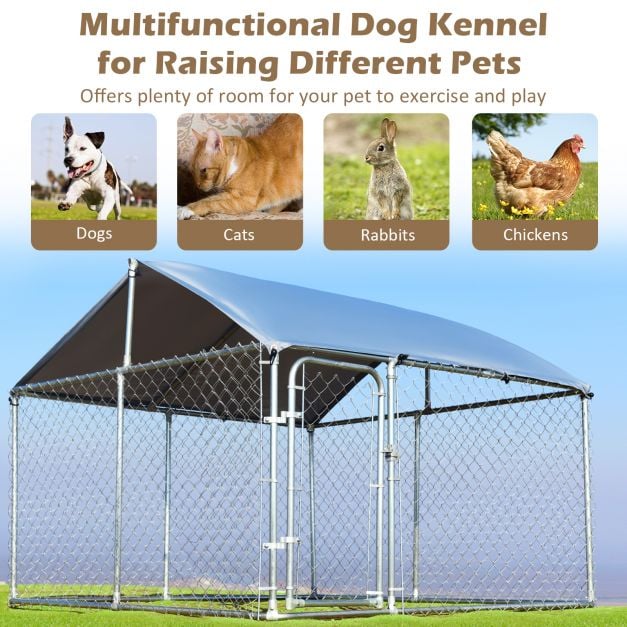 Outdoor Pet Playpen with All Weather Roof and Door