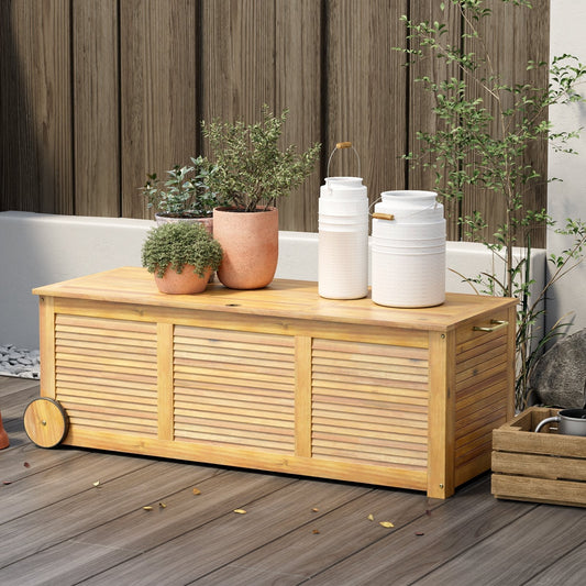 Outdoor Storage Box with 2 Wheels for Patio