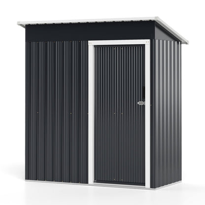 Outdoor Storage Shed All-Weather Color Steel Garden Shed-Grey
