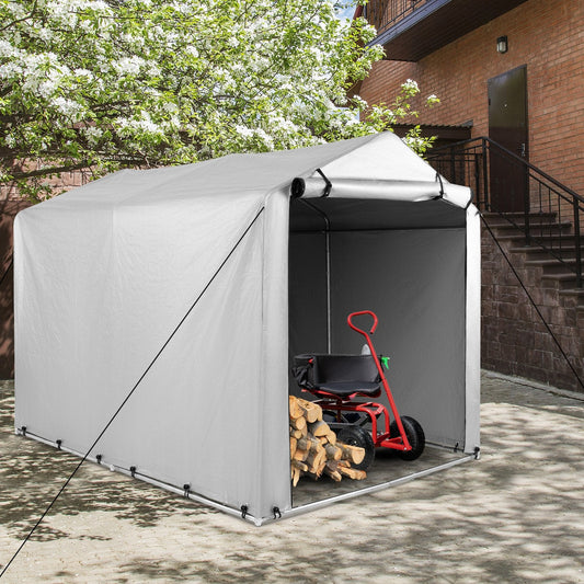 Outdoor Storage Shed Portable Garage Shelter for Bikes-Silver