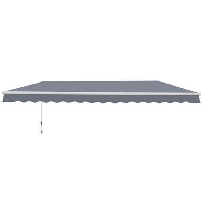 4 X3m Manual Retractable Awning, Size -Grey