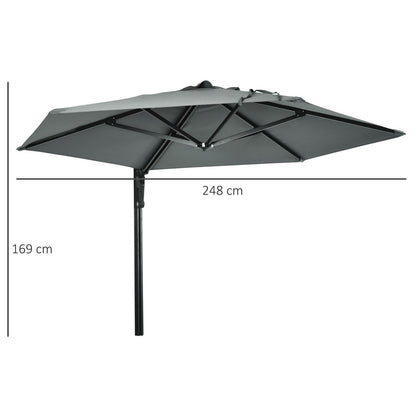 Wall Mounted Parasol- Grey