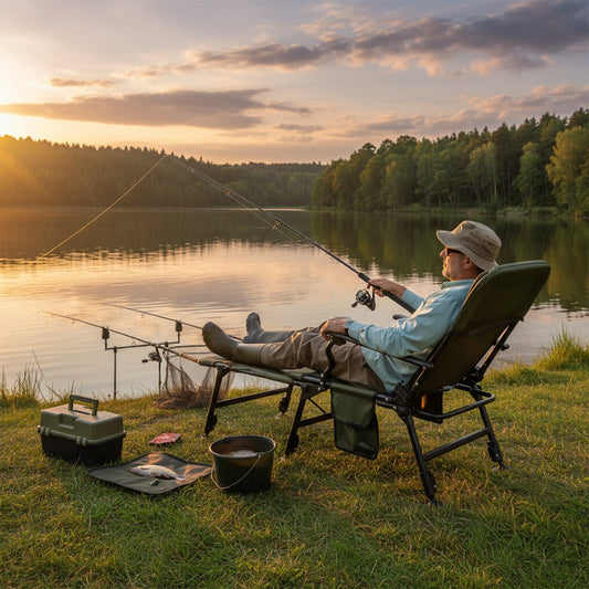 Oversized Foldable Fishing Chair for Adults All-Terrain Camping Chair-Green