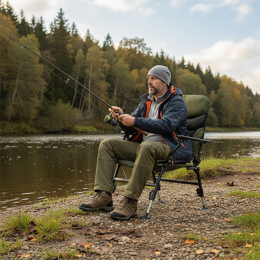 Oversized Foldable Fishing Chair for Adults Heavy Duty All-Terrain Camping Chair-Green