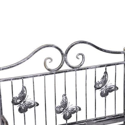 Outsunny 3 Tier Plant Stand Indoor Outdoor, Metal Plant Shelf Flower Display Rack for Potted Plants Garden Balcony Decor, 44 x 25 x 96 cm