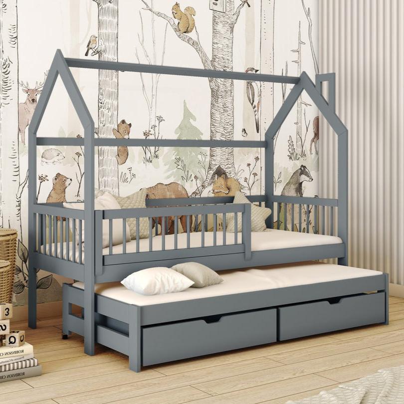 Uckfield Wooden Single Bed Papi With Trundle