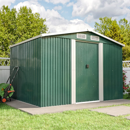 Waterproof 6x8/8x8/10x8ft Metal Shed With Gable Roof