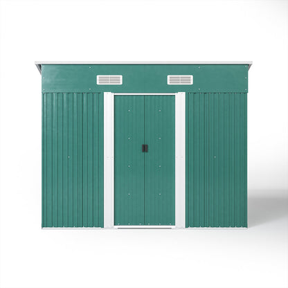 4' x 6' ft / 4' x 8' ft Garden Shed with Skillion Roof Top Steel