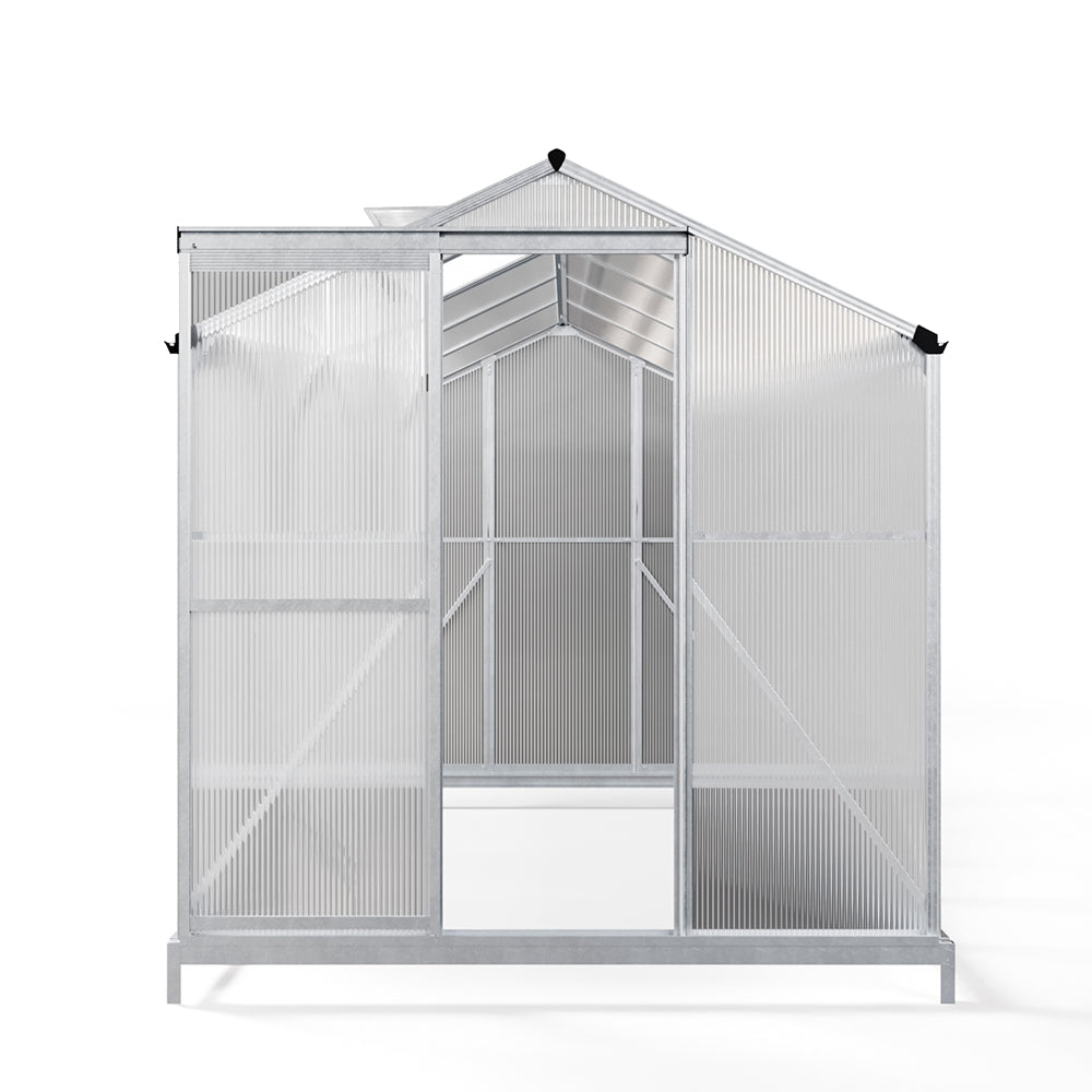 The Home Master Silver Aluminum Framed 6x6 Greenhouse with Vent