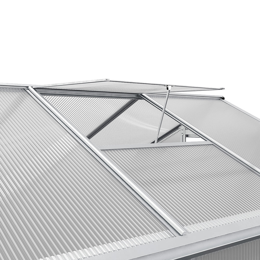 The Home Master Silver Aluminum Framed 6x6 Greenhouse with Vent
