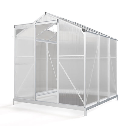 The Home Master Silver Aluminum Framed 6x6 Greenhouse with Vent