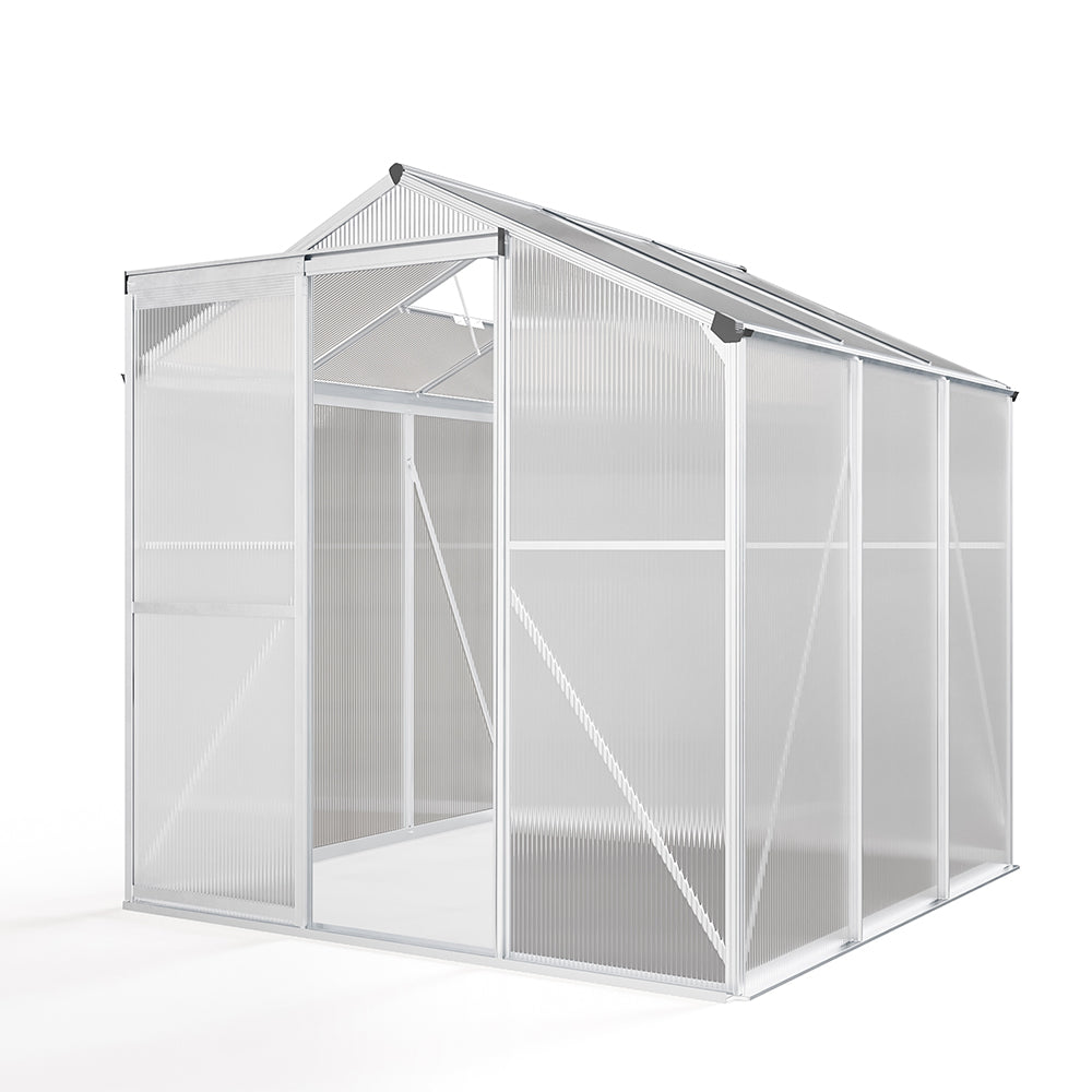 The Home Master Silver Aluminum Framed 6x6 Greenhouse with Vent