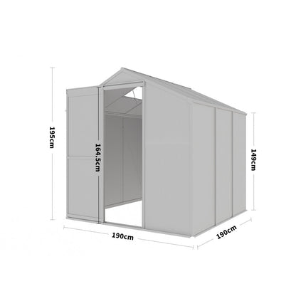 The Home Master Silver Aluminum Framed 6x6 Greenhouse with Vent