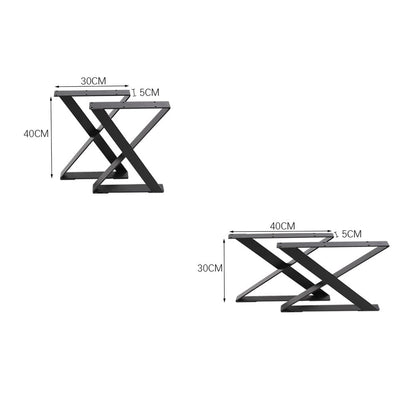 Industrial Heavy Duty X Shape Iron Table Legs
