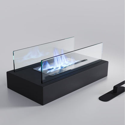 35cm L Table Fireplaces Bio Ethanol Fireplace Tabletop Metal Base Burner Fire