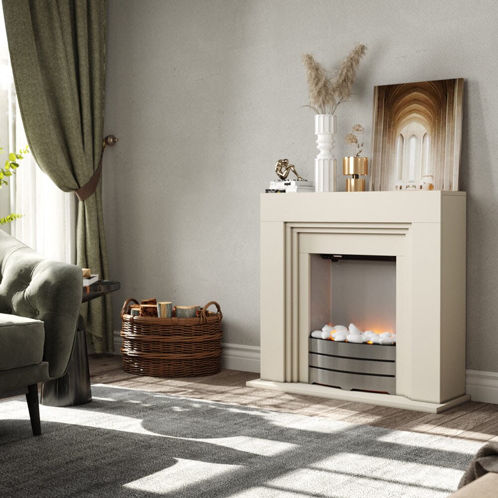 Yijia TF-16001EMA Electric Fireplace: Elegant Design with Dual Heating Settings