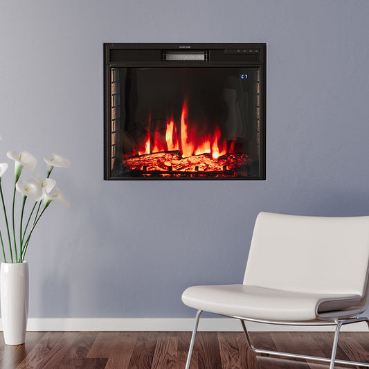 51.8 cm H Inset Small Electric LED Fireplace Wall Mounted Heater 2000W Heat Output