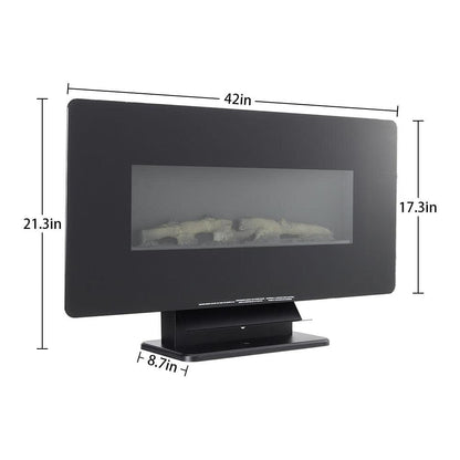 Electric Freestanding and Wall Mounted Fireplace with Stand