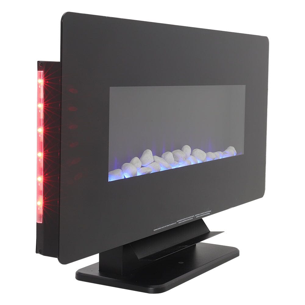 Electric Freestanding and Wall Mounted Fireplace with Stand
