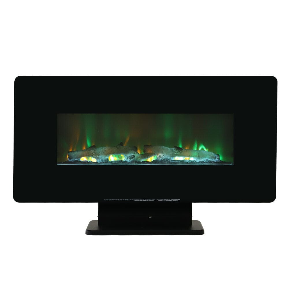 Electric Freestanding and Wall Mounted Fireplace with Stand