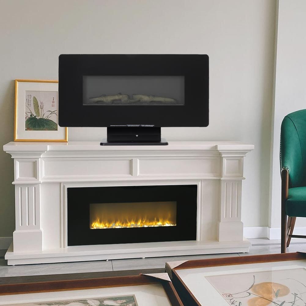 Electric Freestanding and Wall Mounted Fireplace with Stand