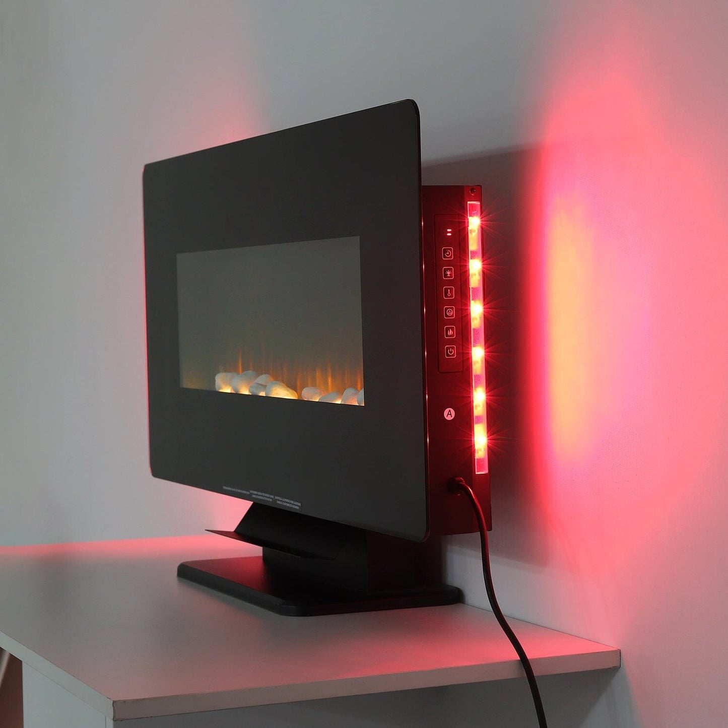 Electric Freestanding and Wall Mounted Fireplace with Stand