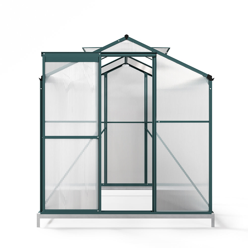6' x 6' ft Garden Greenhouse Green Framed with Vent