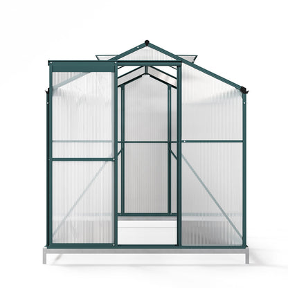 6' x 6' ft Garden Greenhouse Green Framed with Vent