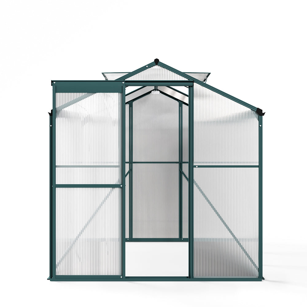 6' x 6' ft Garden Greenhouse Green Framed with Vent