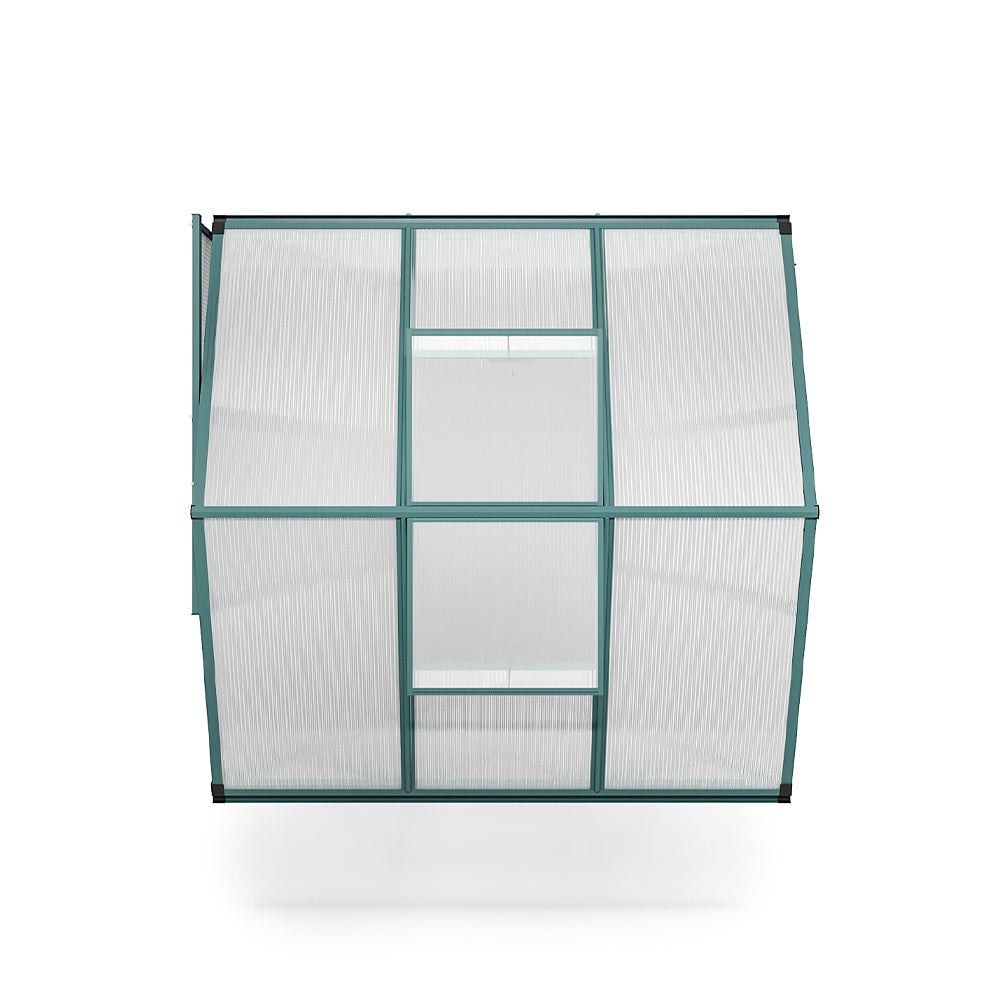 6' x 6' ft Garden Greenhouse Green Framed with Vent