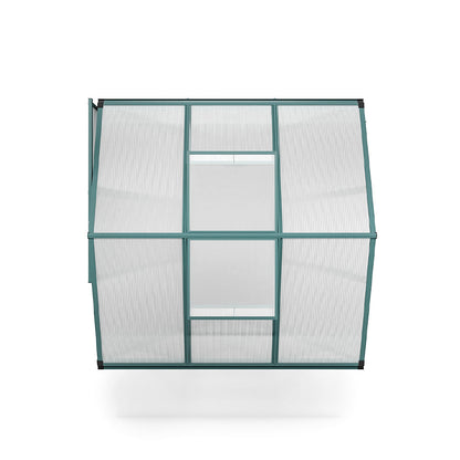 6' x 6' ft Garden Greenhouse Green Framed with Vent