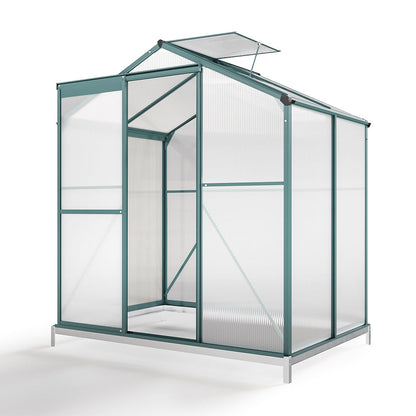 4' x 6' ft Garden Greenhouse Green Framed with Vent