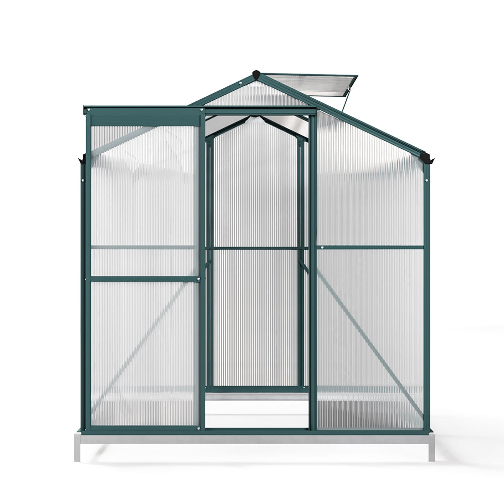 4' x 6' ft Garden Greenhouse Green Framed with Vent