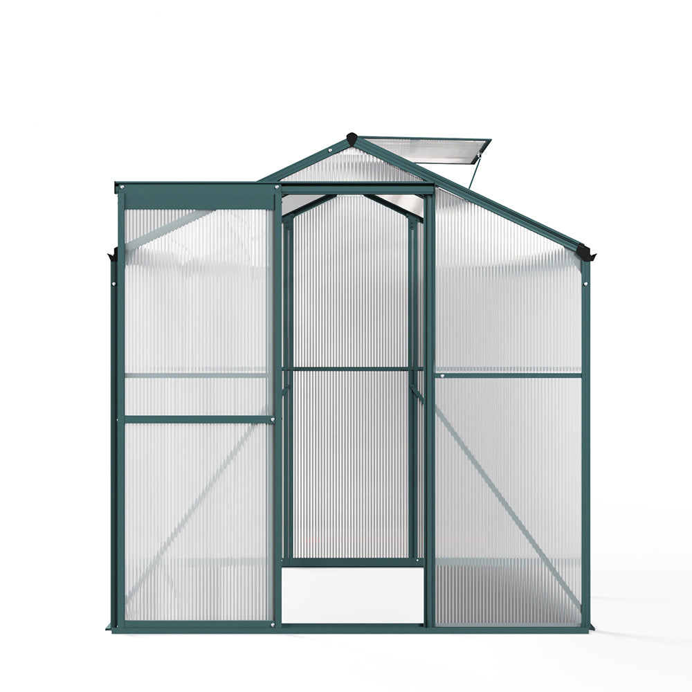 4' x 6' ft Garden Greenhouse Green Framed with Vent